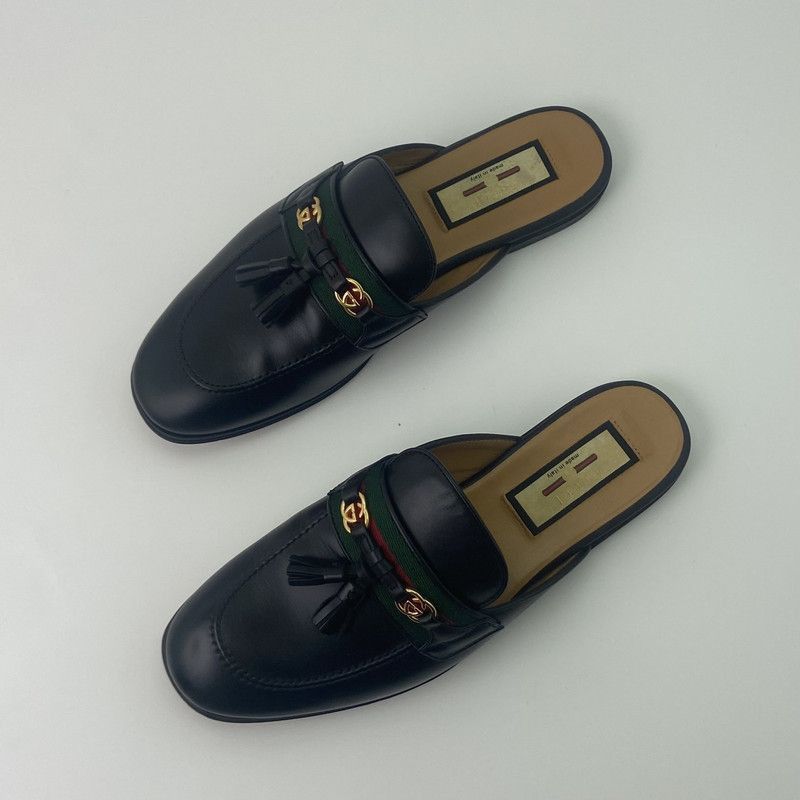 Gucci Gucci Black Interlocking Loafers with Tassels - Size US 6.5 / EU 39-40 - 3 Thumbnail