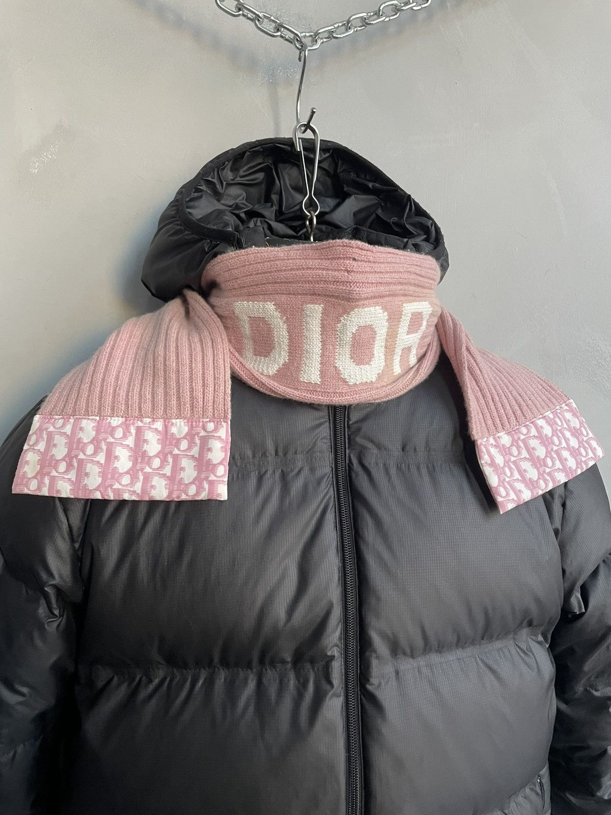 Dior Pink Dior Scarf Bigo Logo Monogram Cashmere 138cm Size ONE SIZE - 11 Thumbnail