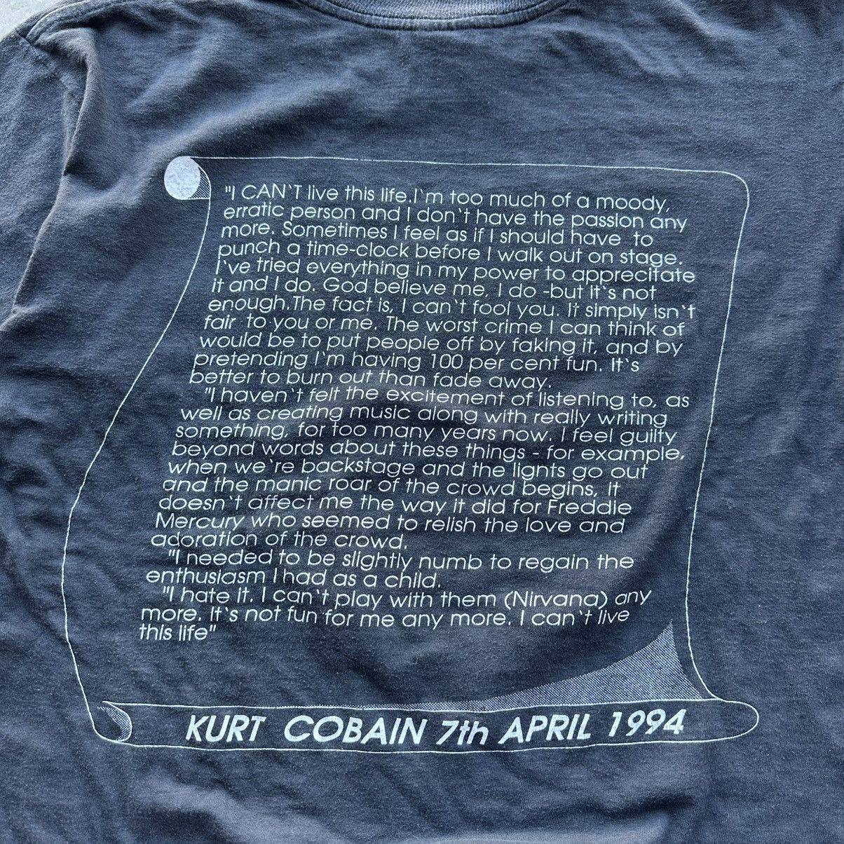 Vintage Vintage 1994 Kurt Cobain Nirvana Memorial Euro Tee 23x27 Size US L / EU 52-54 / 3 - 4 Thumbnail