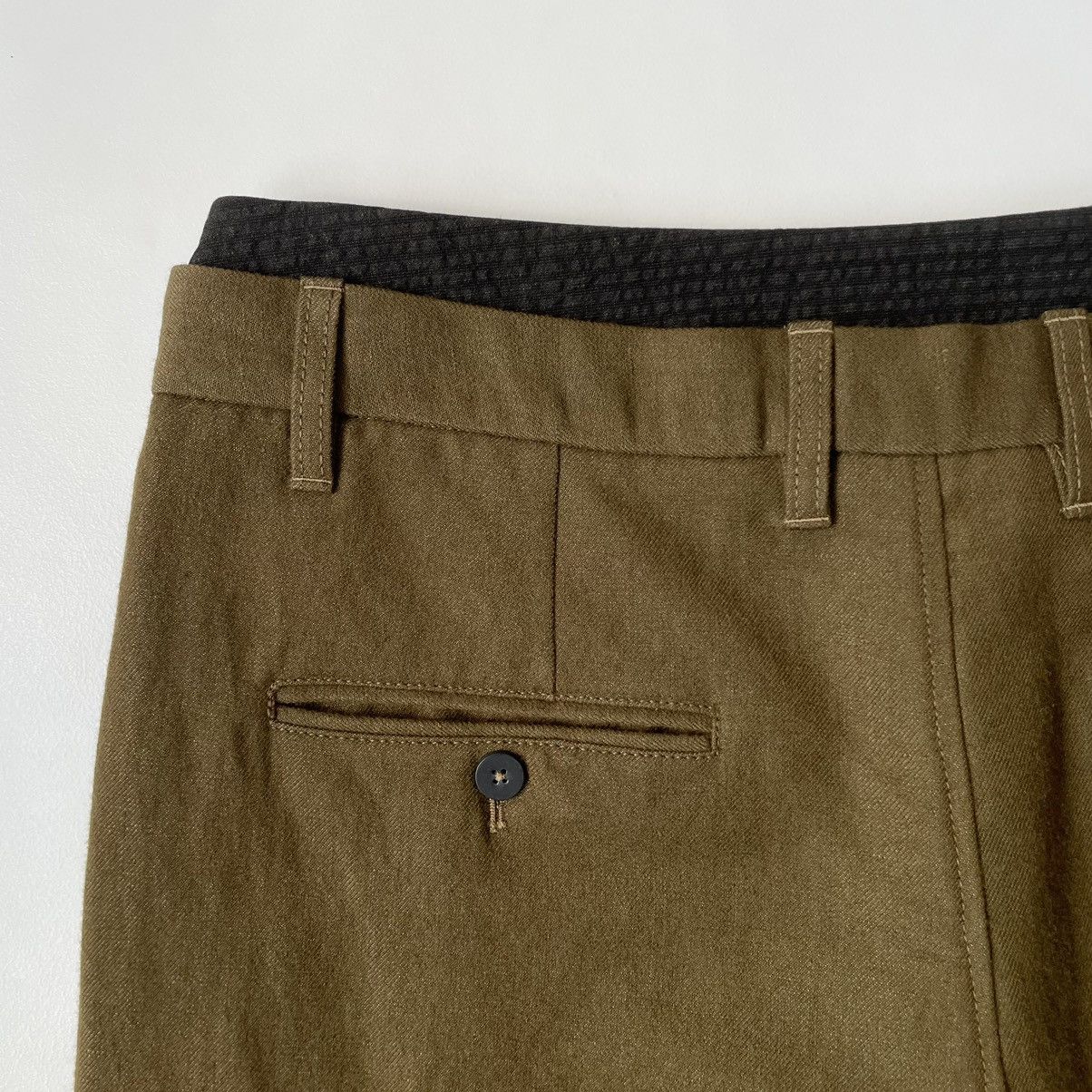Ann Demeulemeester Moss Green Wool Utility Trousers Size US 36 / EU 52 - 11 Thumbnail