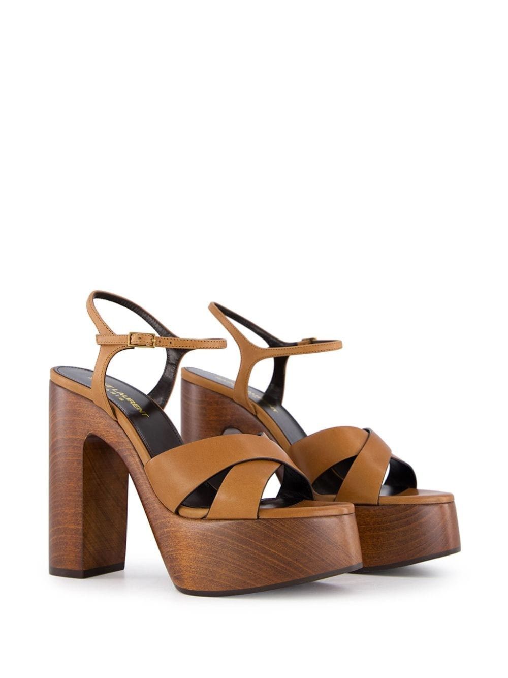 Saint Laurent Paris o1s1wg110925 Bianca Jota Heaven Platform Sandals in Brown Size US 11 / IT 41 - 5 Thumbnail