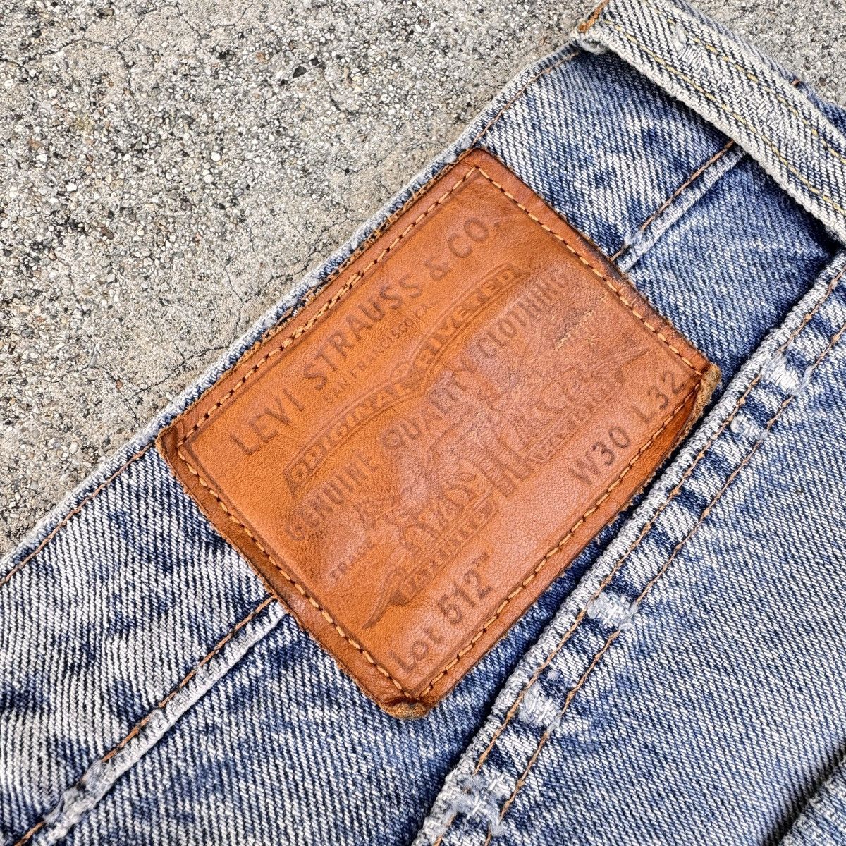 Levi's × Levi's Vintage Clothing × Vintage Levi’s Premium Patchwork 512 Slim Taper – Size US 30 / EU 46 - 10 Thumbnail