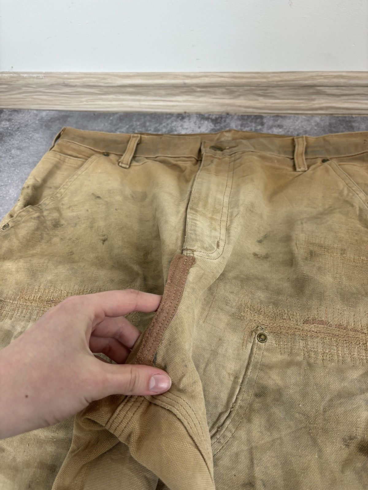 Carhartt Carhartt Men’s Double Knee Pants Jeans Faded USA Workwear Size US 36 / EU 52 - 11 Thumbnail
