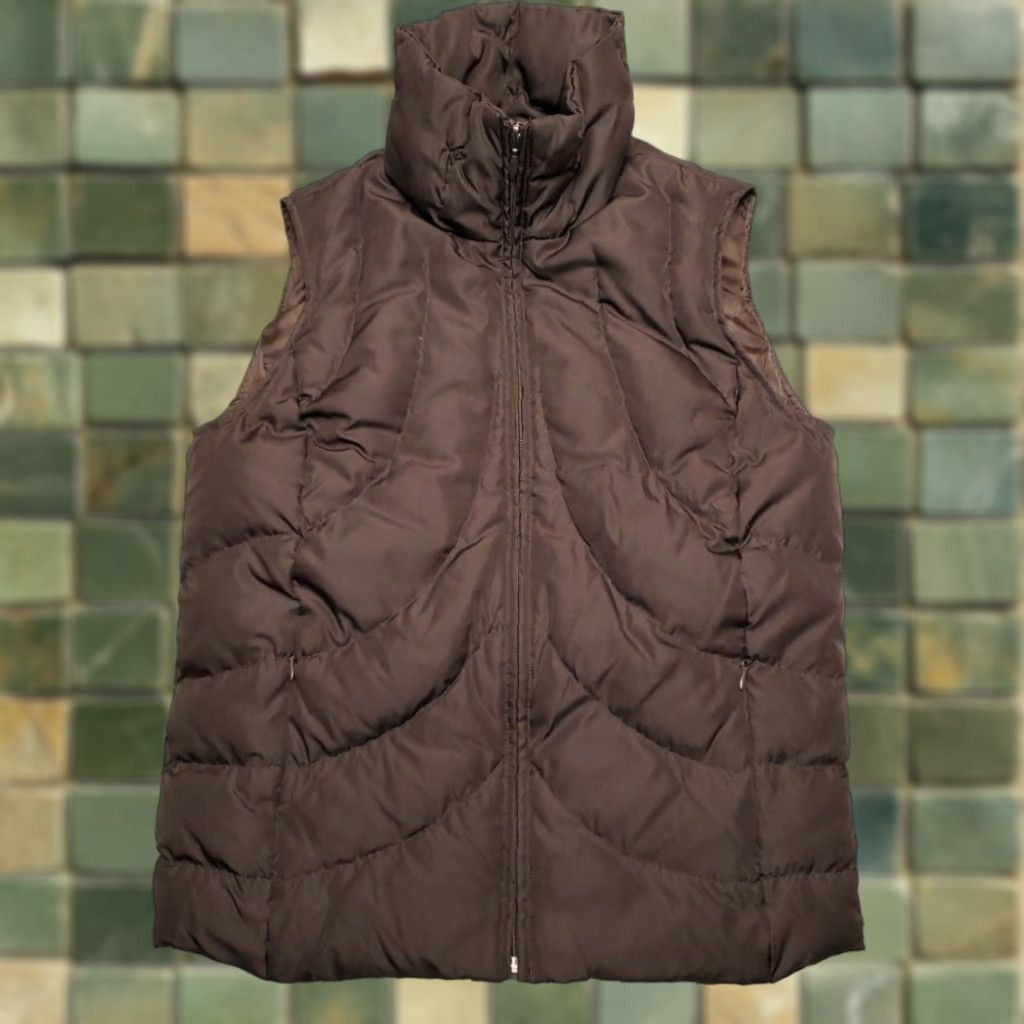 Nine West VINTAGE Nine West Puffer Vest Womens S Brown Quilted Down Lightweight Outdoors Gorp Size S / US 4 / IT 40 - 1 Thumbnail