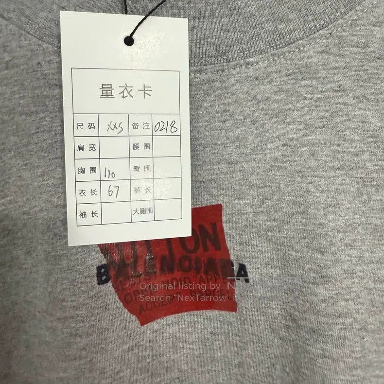Balenciaga Balenciaga 25SS Cotton Tape Sticker T-Shirt Size US XXS / EU 40 - 5 Thumbnail