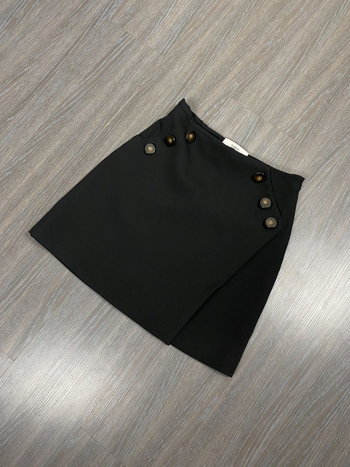 Designer × ba&sh Ba&Sh Bash button detail ss23 black designer skirt skirt Size S / US 4 / IT 40 - 2 Thumbnail