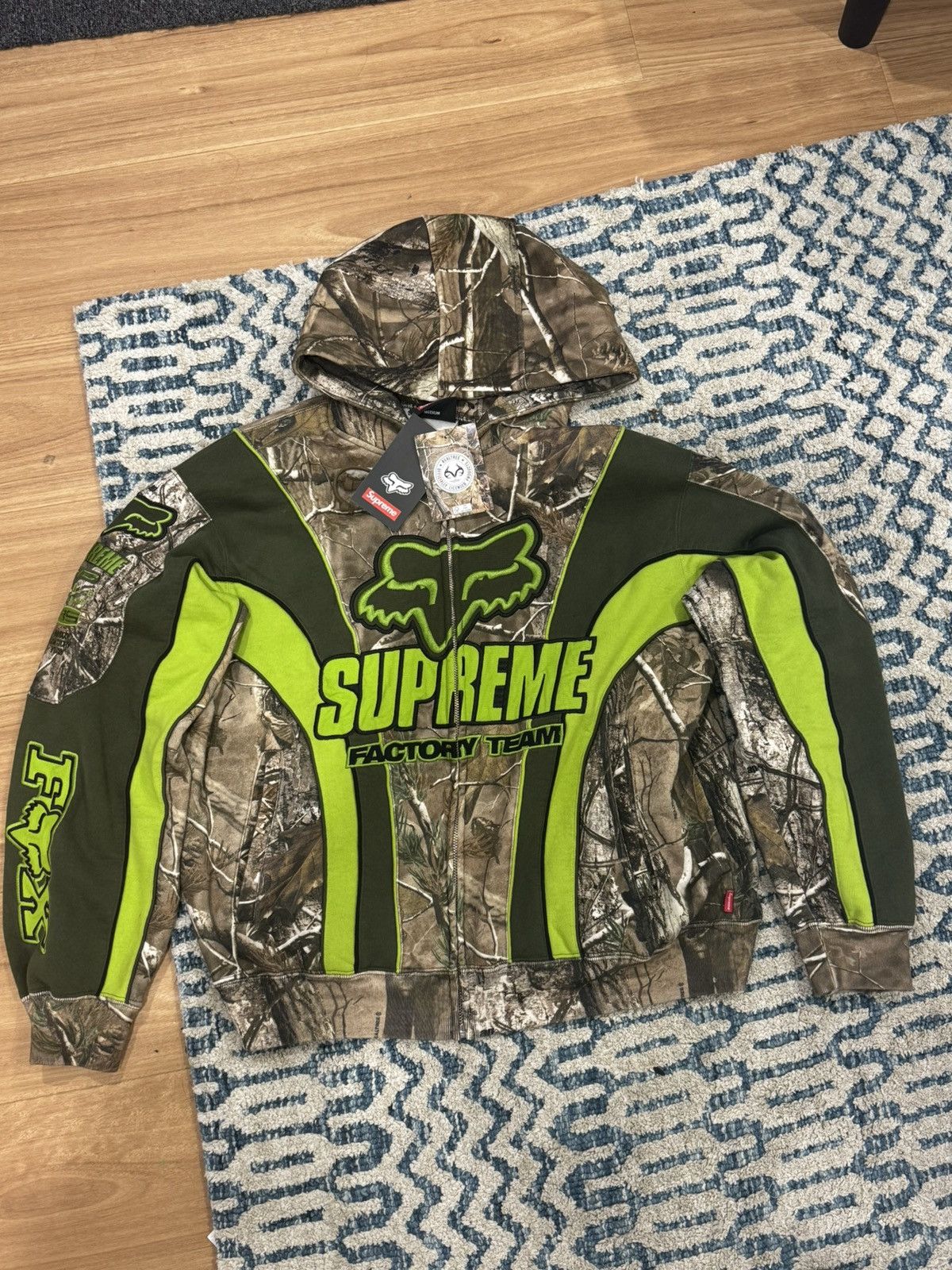 Supreme®/Fox Racing® Zip Up Hooded Sweatshirt