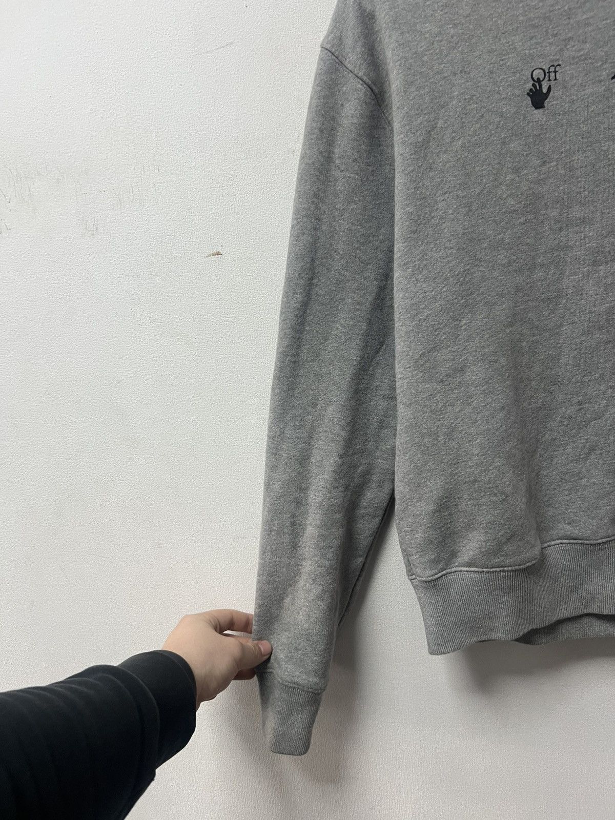 Off-White Off White Sweatshirt Big Logo Size S Gray Men Size US S / EU 44-46 / 1 - 7 Thumbnail