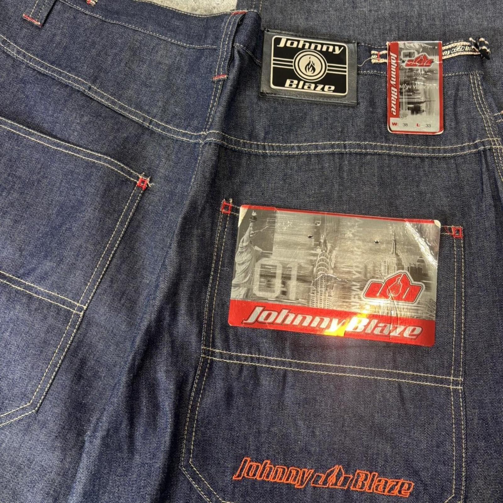Southpole Johnny Blaze Y2K Wide Leg Baggy Alternative Denim Jeans Size US 38 / EU 54 - 7 Thumbnail