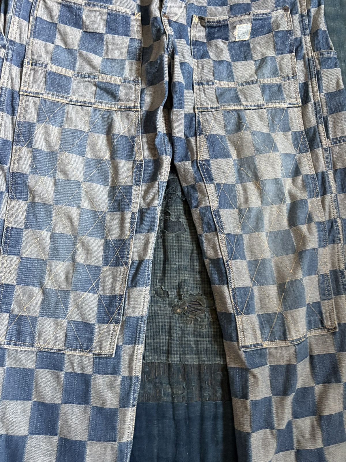 Kapital kapital denim ichimatsu lumber pants Size US 33 - 4 Thumbnail