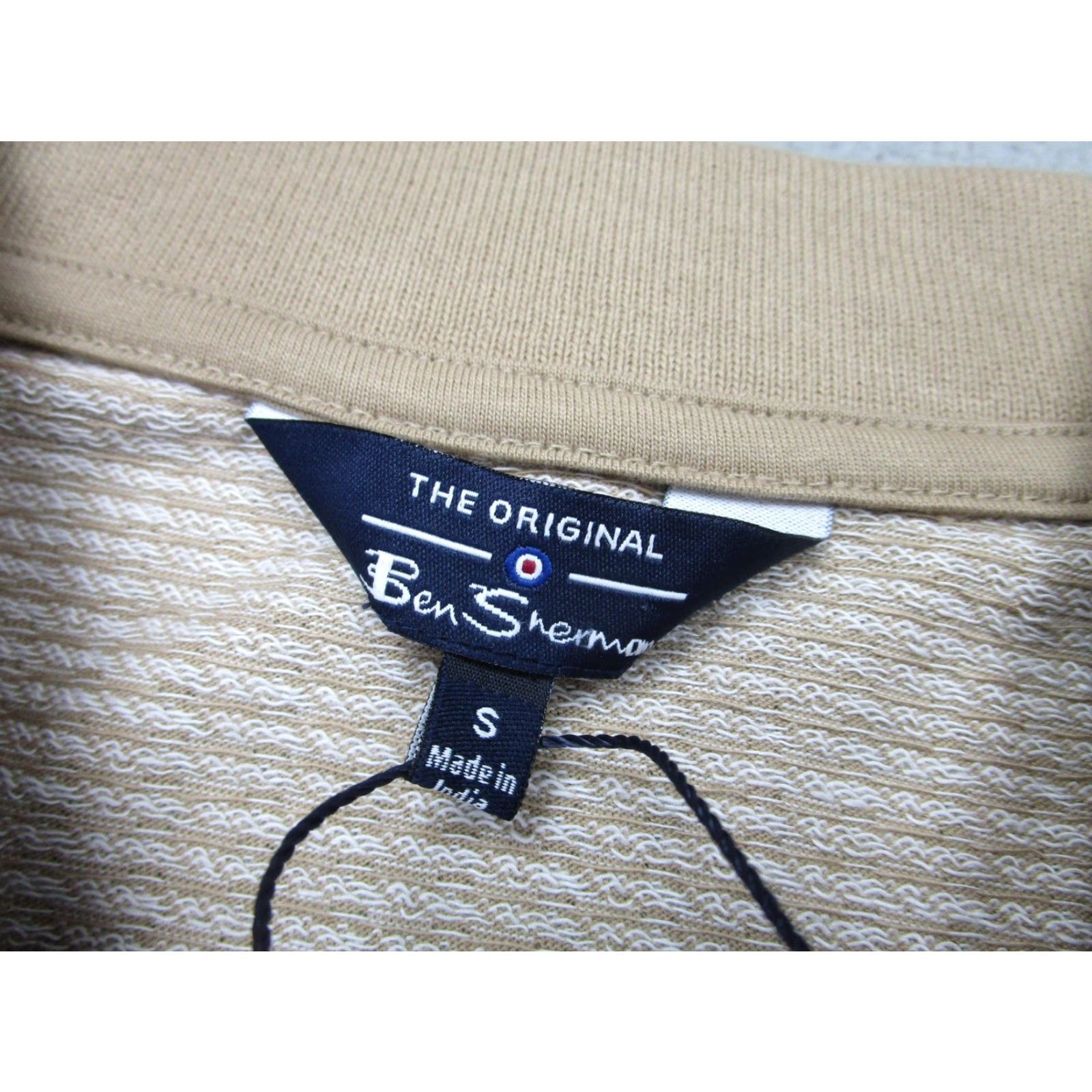 Ben Sherman Ben Sherman Polo Shirt Mens Small Sand Beige Textured Knit Casual BS34SK531 BS34SK531过 Size US S / EU 44-46 / 1 - 5 Thumbnail