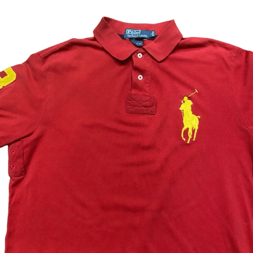 Polo Ralph Lauren × Ralph Lauren Polo Ralph Lauren Red & Yellow Polo Shirt Size US L / EU 52-54 / 3 - 2 Thumbnail