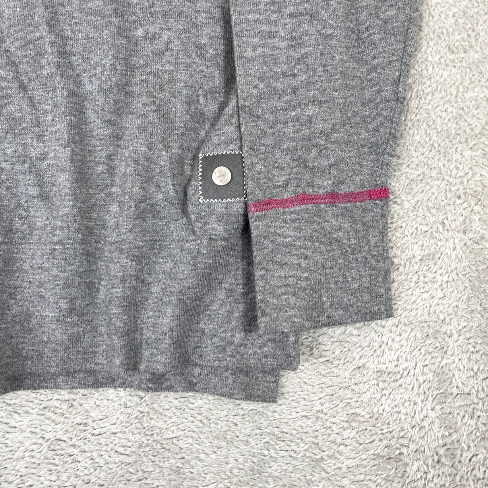 BMW BMW Pullover Sweater Womens M Gray Pink Contrast Stitch Cotton Silk Blend Size M / US 6-8 / IT 42-44 - 2 Thumbnail