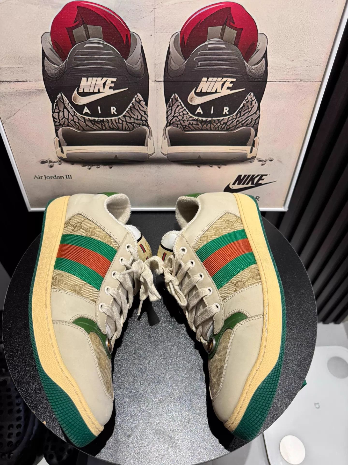 Gucci GUCCI Screener Distressed Green Men's Sneaker Size US 10.5 / EU 43-44 - 4 Thumbnail