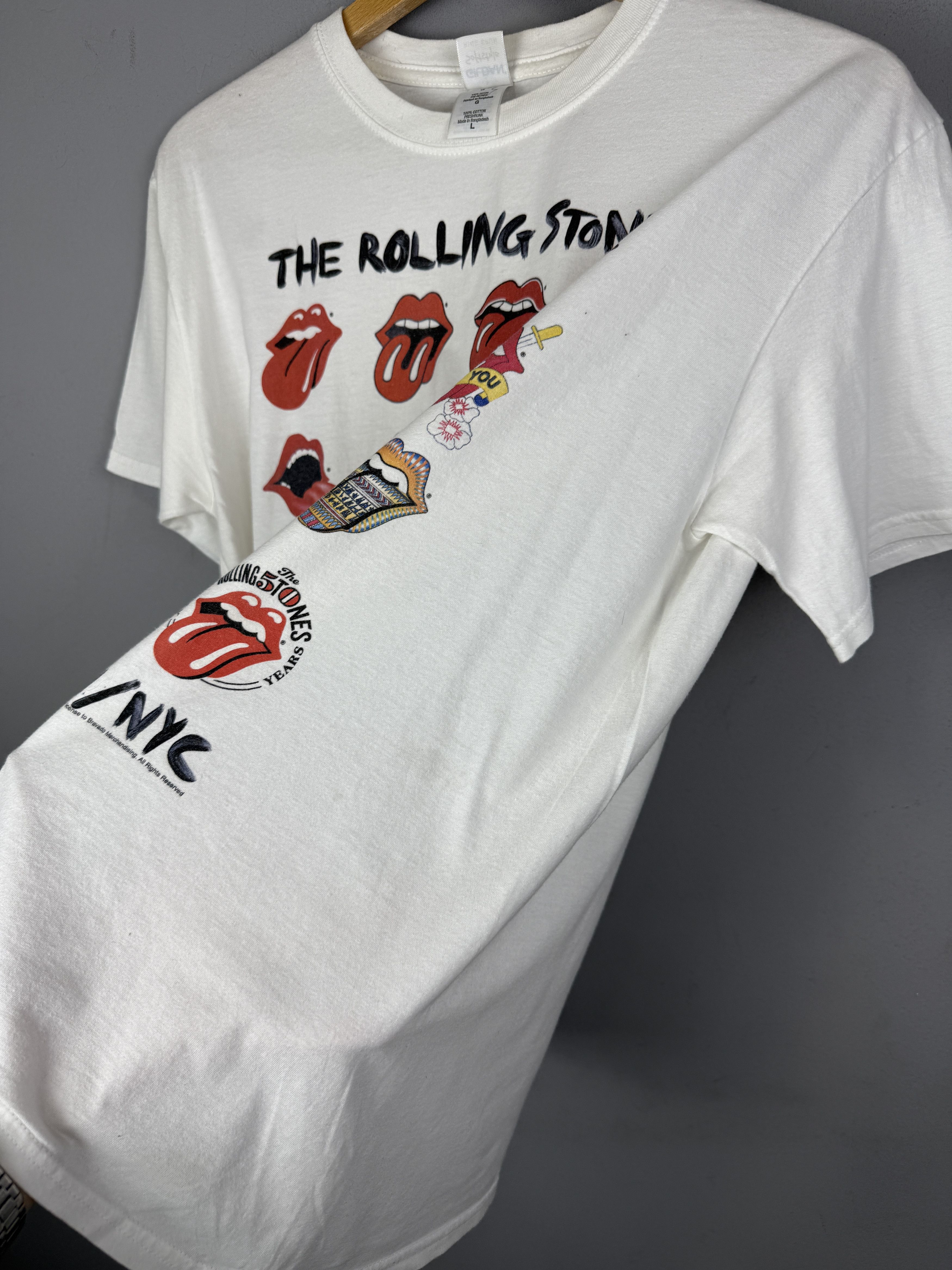 Band Tees × Vintage The Rolling Stones Vintage T Shirt 50 Years Tour London 2013 Size US L / EU 52-54 / 3 - 7 Thumbnail