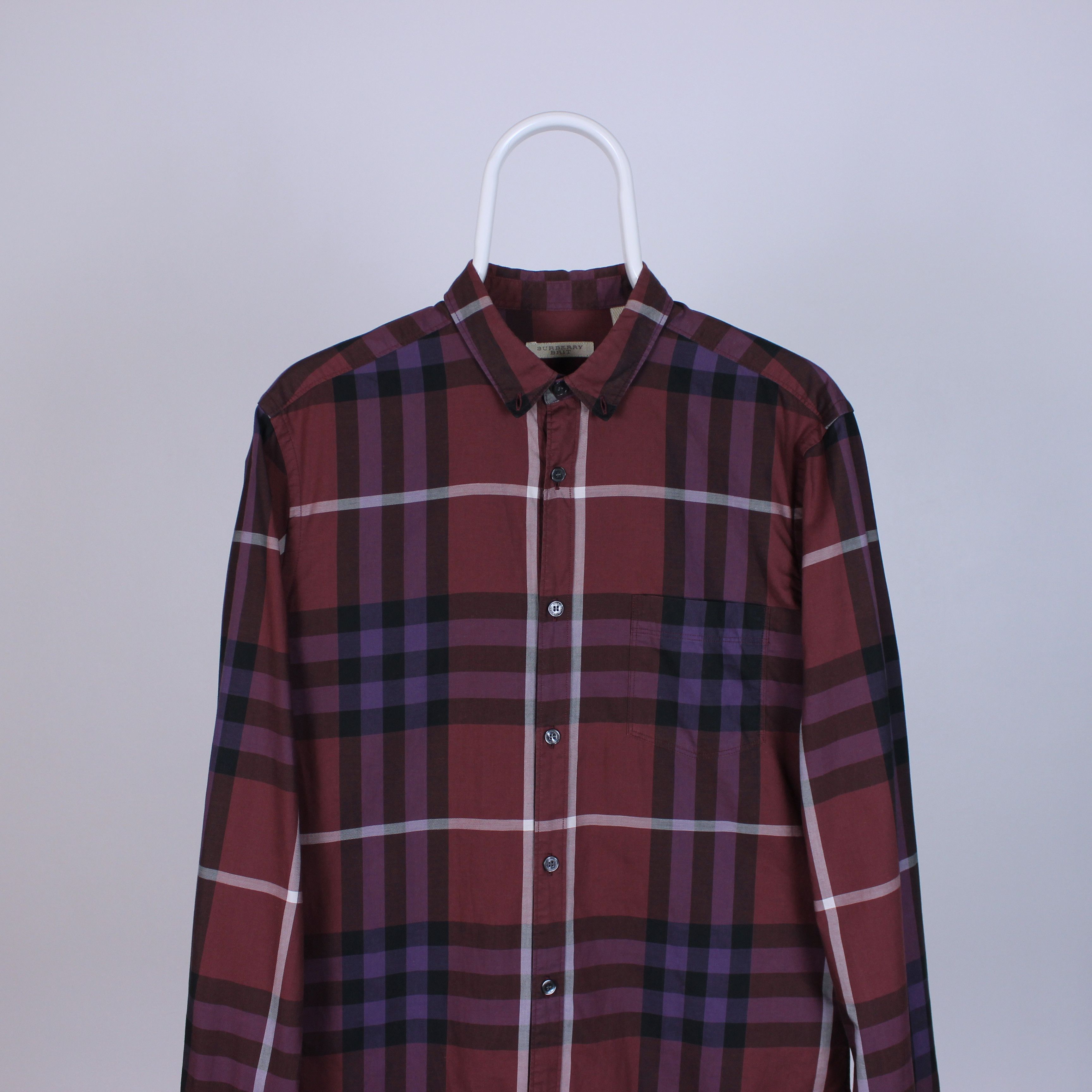 Burberry Burberry vintage button Ups shirt nova purple M cotton Size US M / EU 48-50 / 2 - 3 Thumbnail