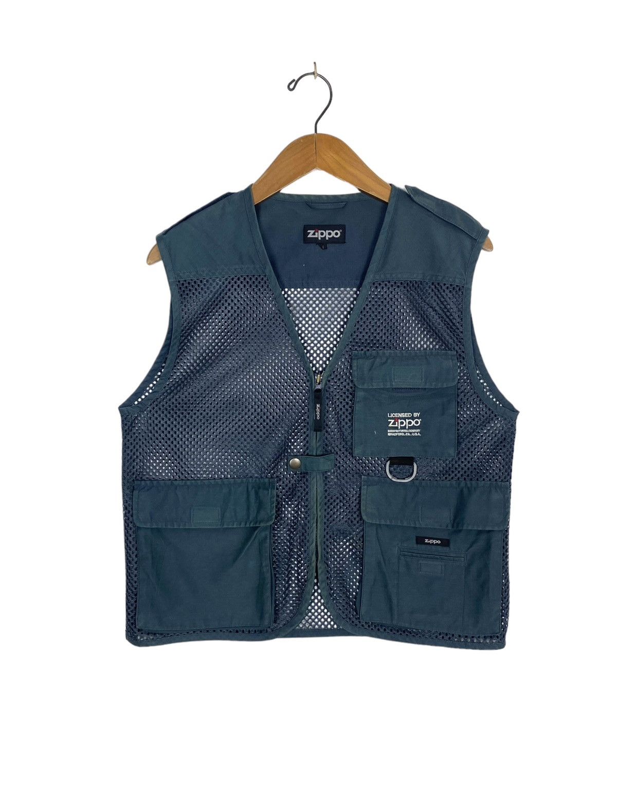 Zippo Rare‼️ Zippo Tactical Mesh Cargo Pocket Vestcoat Size US S / EU 44-46 / 1 - 1 Thumbnail