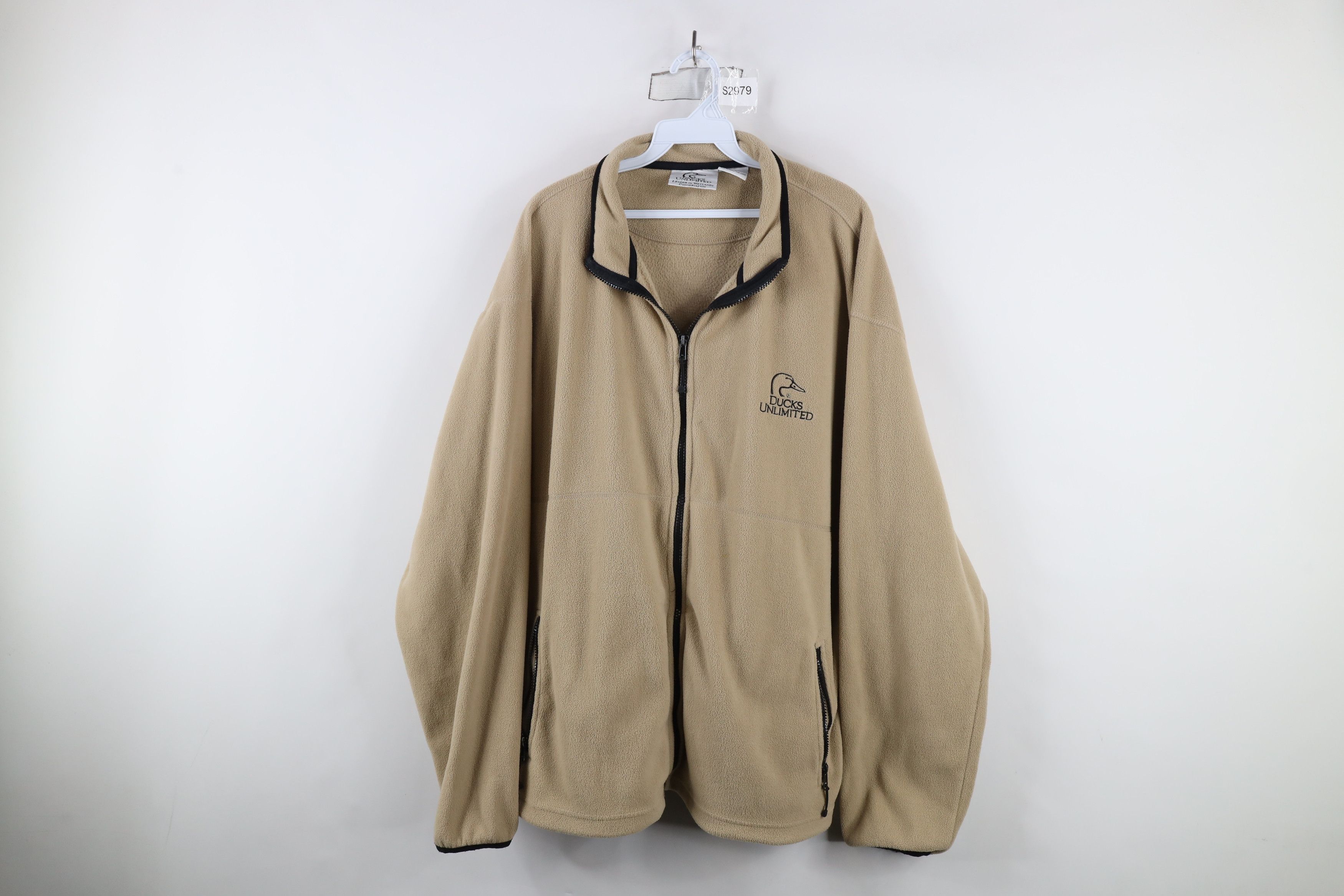 Vintage Vintage Ducks Unlimited Out Full Zip Fleece Jacket Beige Size US XXL / EU 58 / 5 - 1 Thumbnail