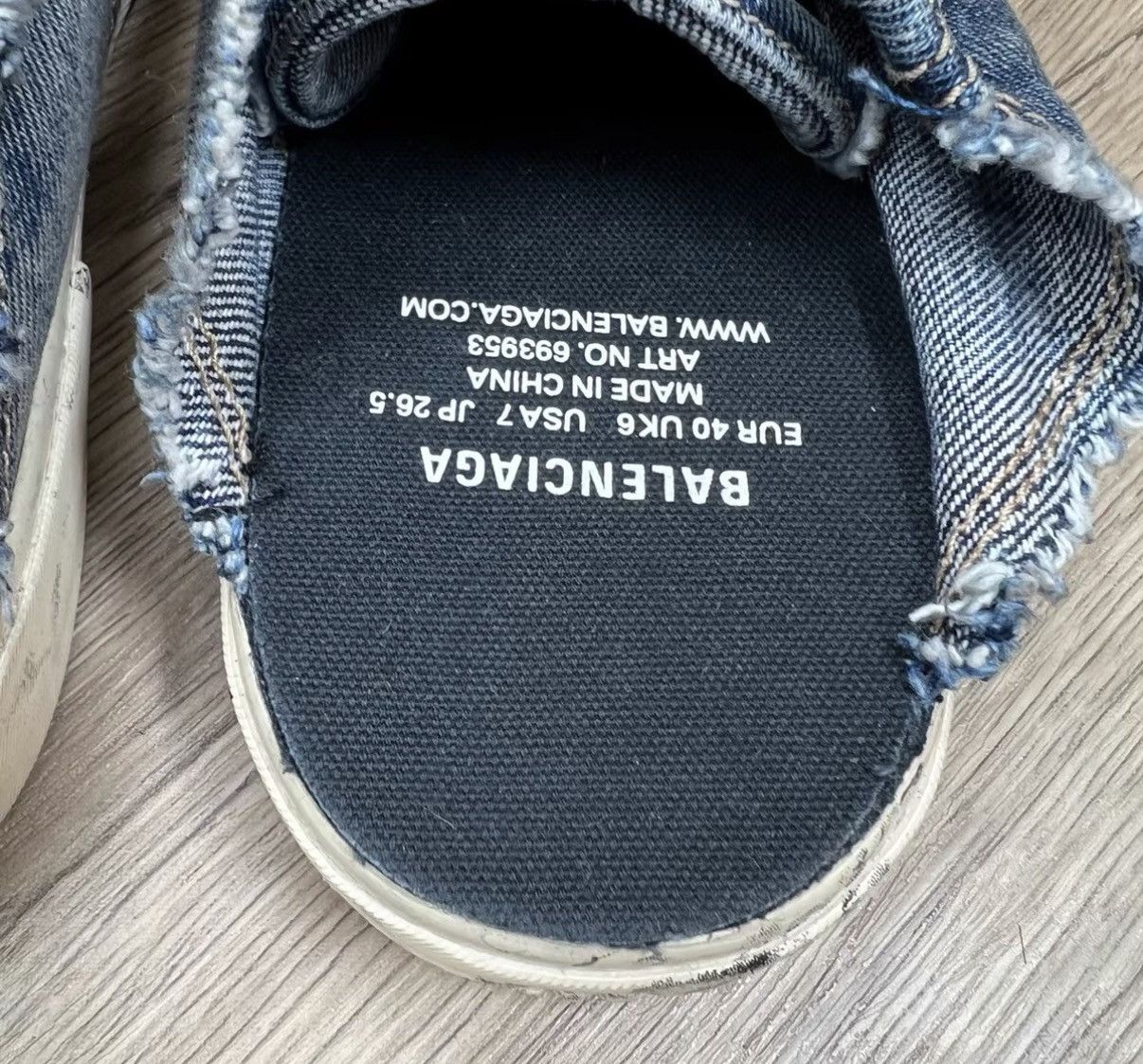 Balenciaga Balenciaga Paris Denim Mule Slides J41 Size US 7 / IT 37 - 5 Thumbnail
