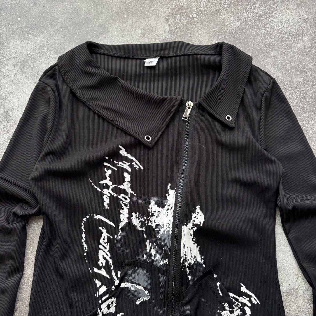 20471120 Y2K Gothic Asymmetric Jacket Size M / US 6-8 / IT 42-44 - 5 Thumbnail