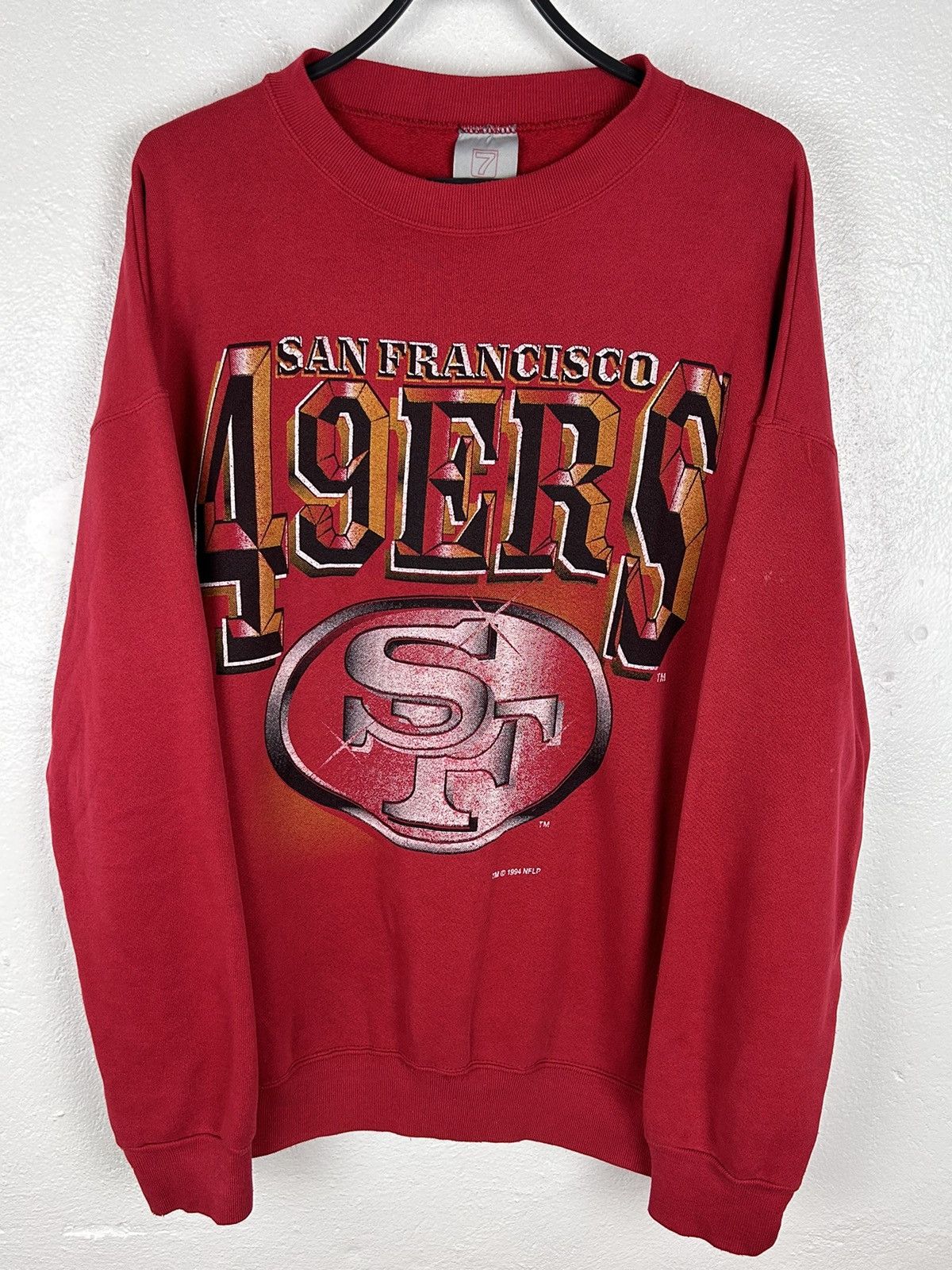 NFL 90s Vintage NFL 1994 7Logo San Francisco 49Ers Sweatshirt Size US XL / EU 56 / 4 - 1 Thumbnail