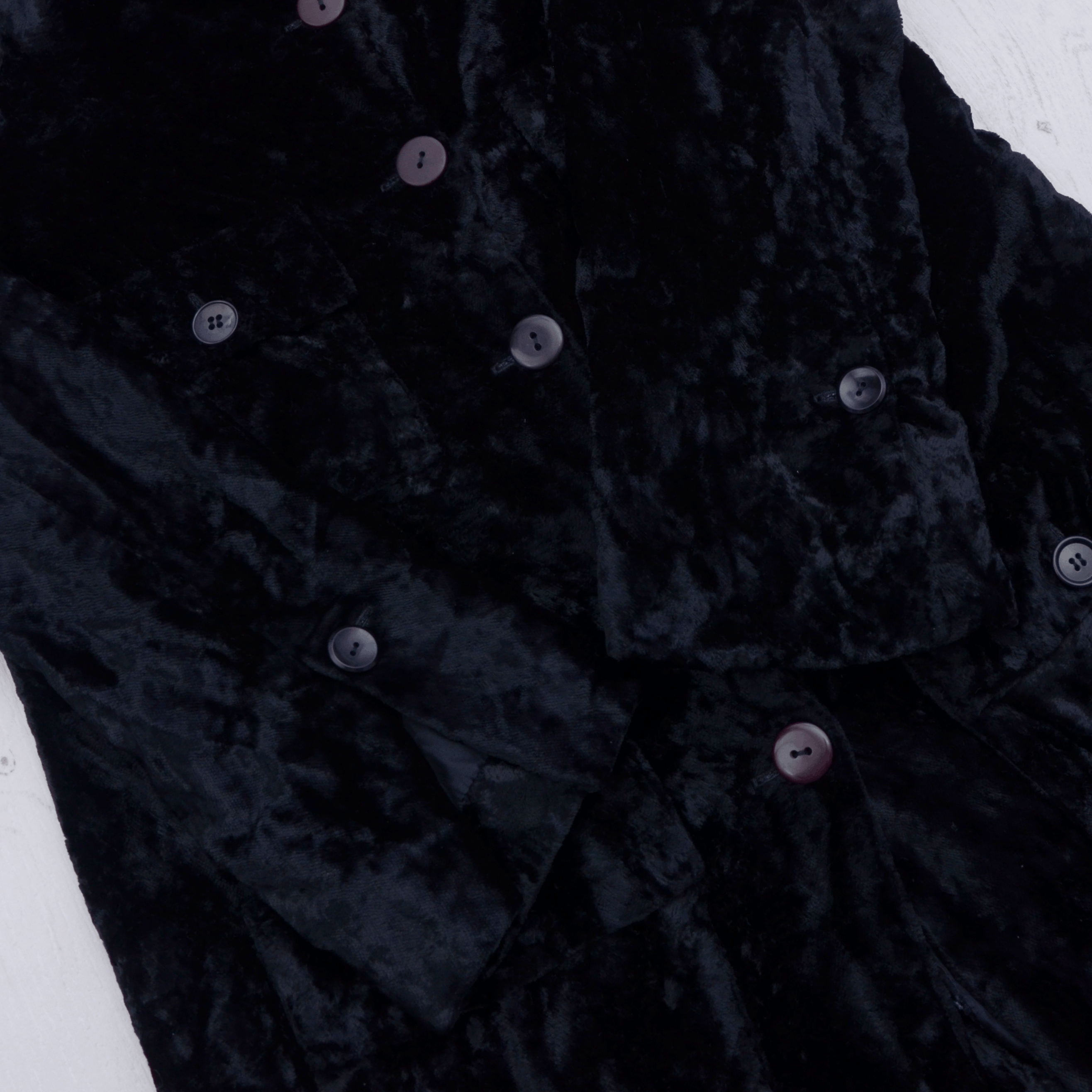Sonia Rykiel × Vintage Rare Sonia Rykiel Vintage Black Velour Velvet Coat Sz 42 Y2K Size M / US 6-8 / IT 42-44 - 5 Thumbnail