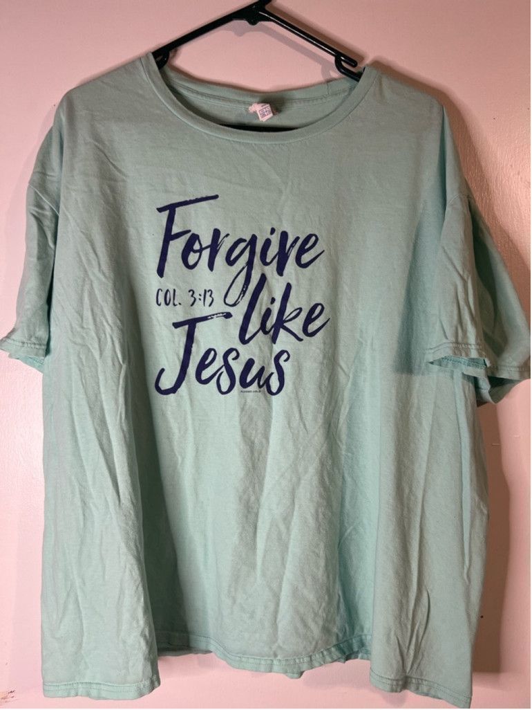 Delta Men's Delta Rings Forgive like Jesus T-shirt Size 2XL Green Size US XXL / EU 58 / 5 - 1 Thumbnail