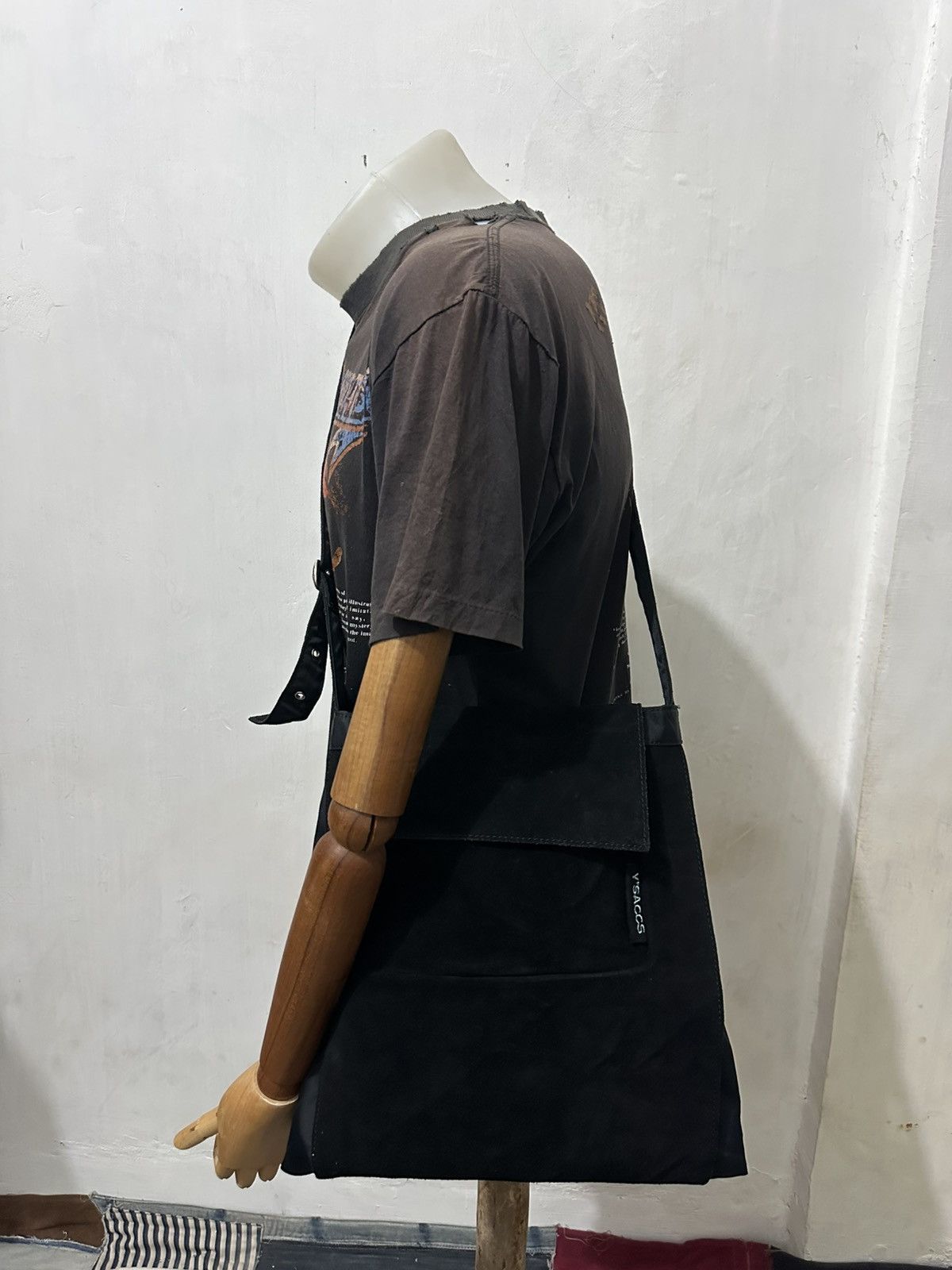 Yohji Yamamoto Ysaccs by Yohji Yamamoto Suede & Nylon cross body bag Size ONE SIZE - 1 Thumbnail