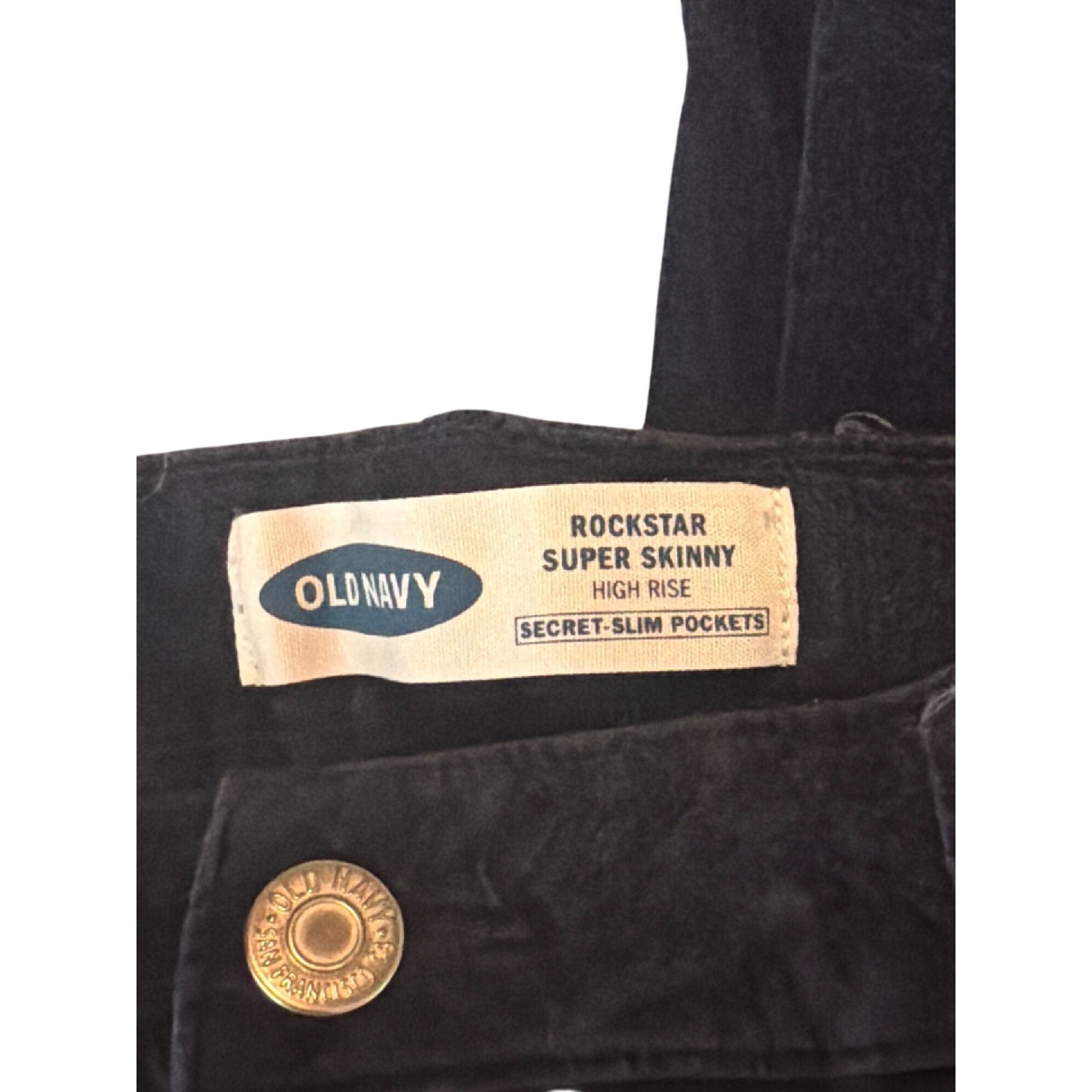 Old Navy Old Navy Rockstar Super Skinny High Rise Velvet Jeans Navy B Size 34" / US 12 / IT 48 - 4 Thumbnail