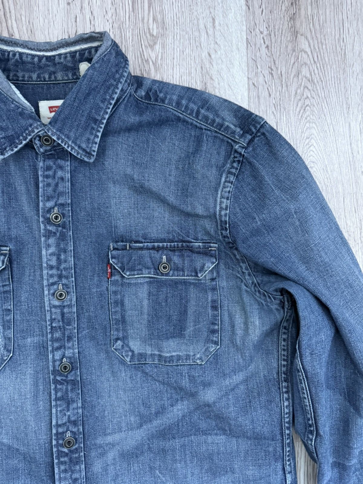 Levi's Levi’s 19573 Jackson Worker Denim Shirt Thick Workwear Denim Size US M / EU 48-50 / 2 - 6 Thumbnail