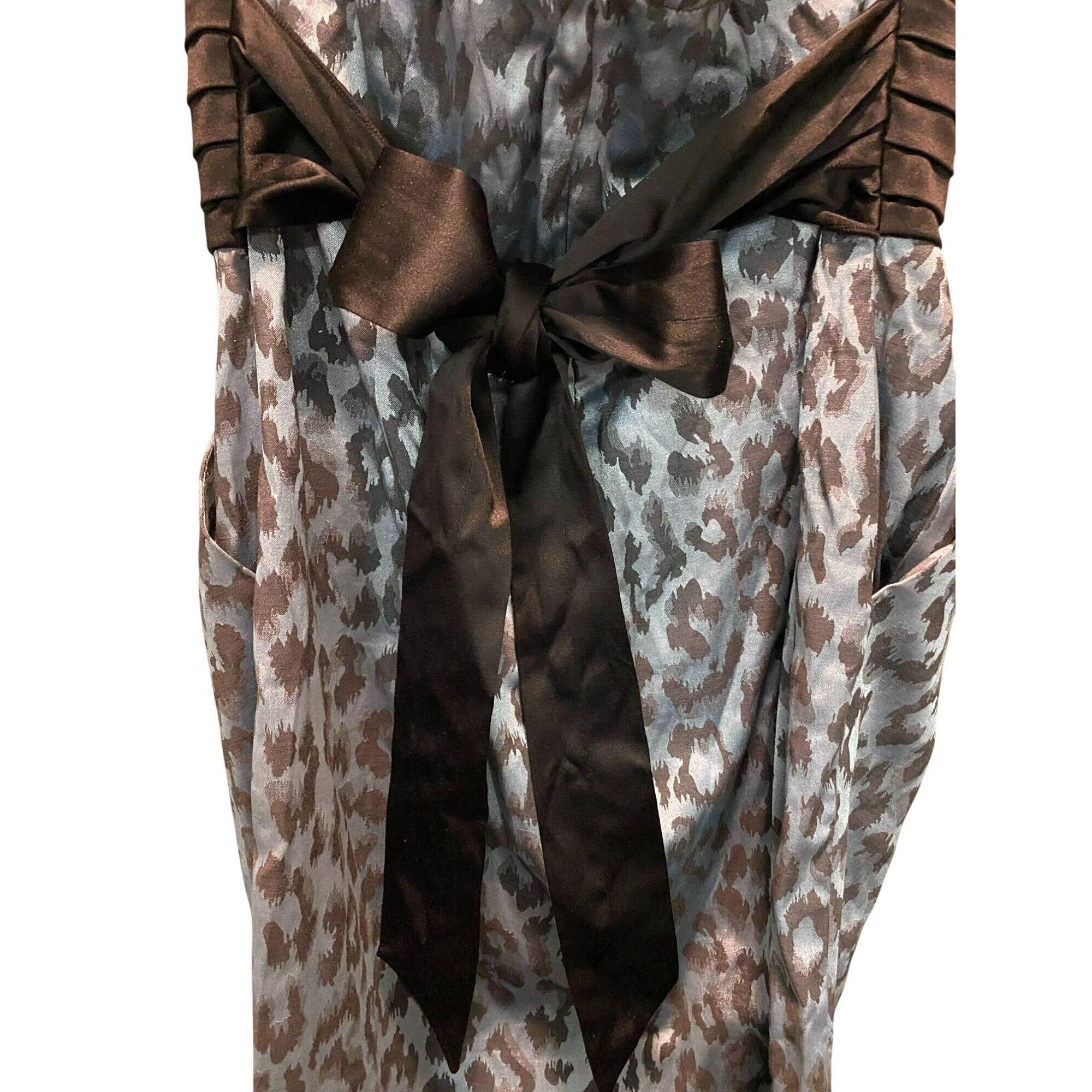 Other NWT Snap Blue & Black Leopard Print Strapless Juniors Womens Size M / US 6-8 / IT 42-44 - 4 Thumbnail