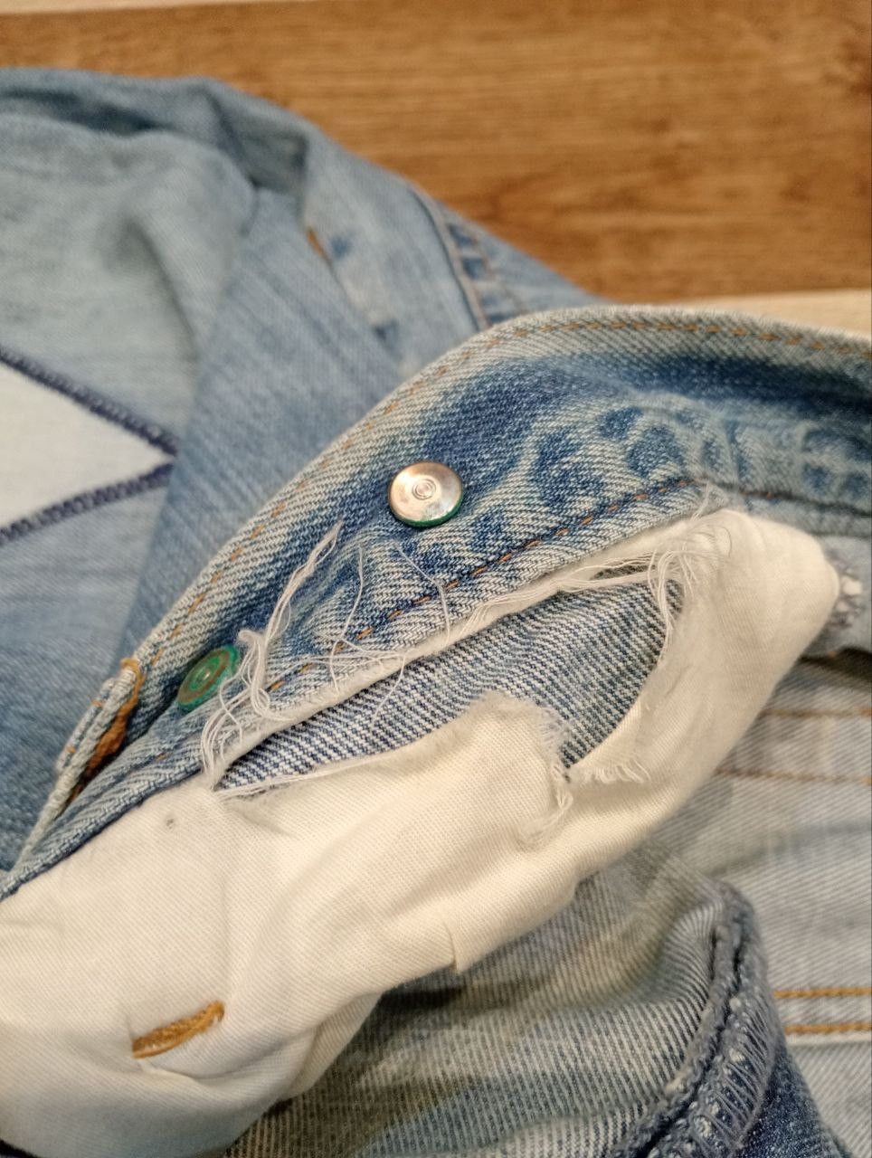 Ne-Net NE-NET ISSEY MIYAKE DISTRESSED BLUE DENIM PANTS Size US 30 / EU 46 - 7 Thumbnail