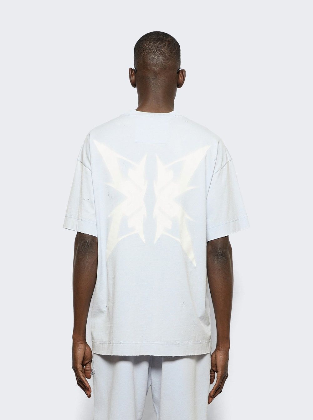 Givenchy Faded Blue Distressed Multi Logo Print Oversized T-Shirt Size US S / EU 44-46 / 1 - 5 Thumbnail