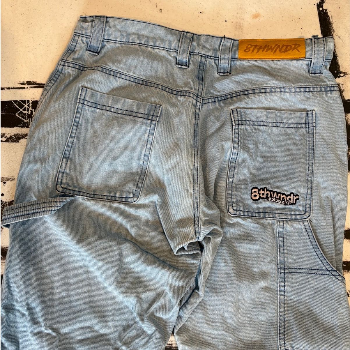 8THWNDR 8THWNDR Double Knee Denim Pant Blue (32x31) Carpenter Jean Size US 32 / EU 48 - 5 Thumbnail