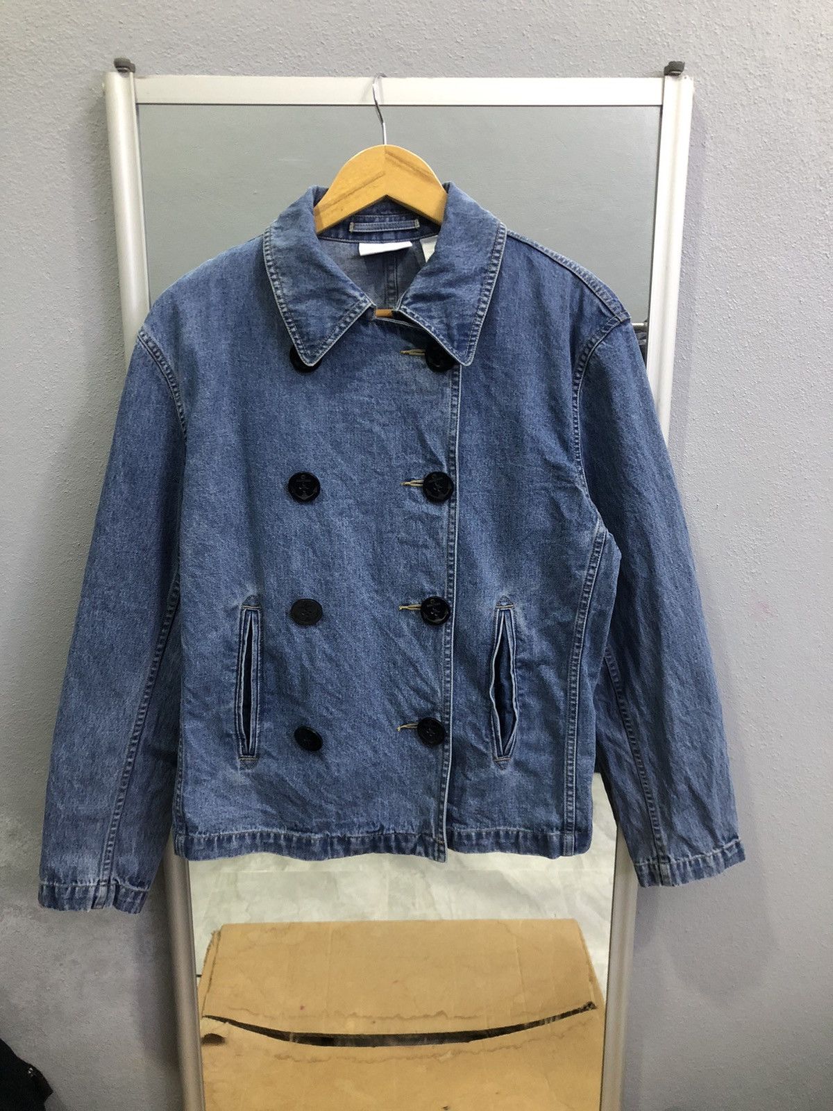 Lizwear Denim Peacoat Jacket Vintage Unisex Workwear