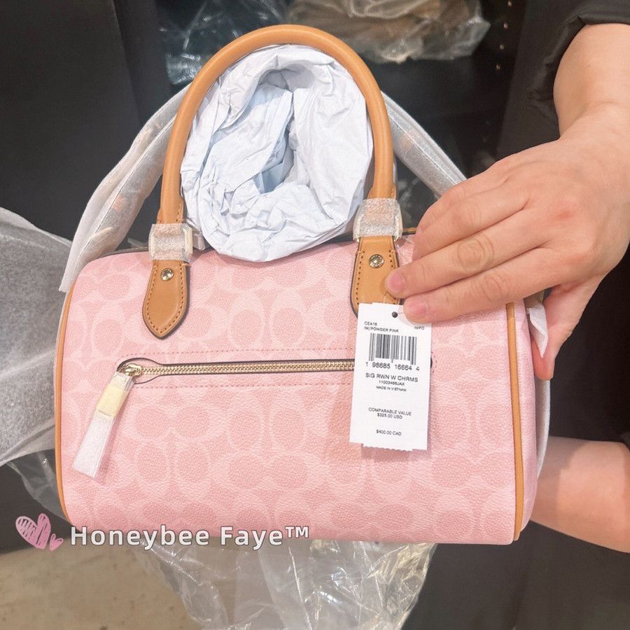 Coach Rowan Satchel Bag In Signature Canvas With Charms CAE18 Size ONE SIZE - 5 Thumbnail