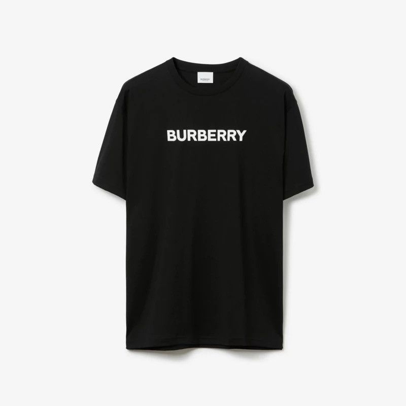 image of Burberry Logo Cotton T-Shirt In Black, Men's (Size XL)