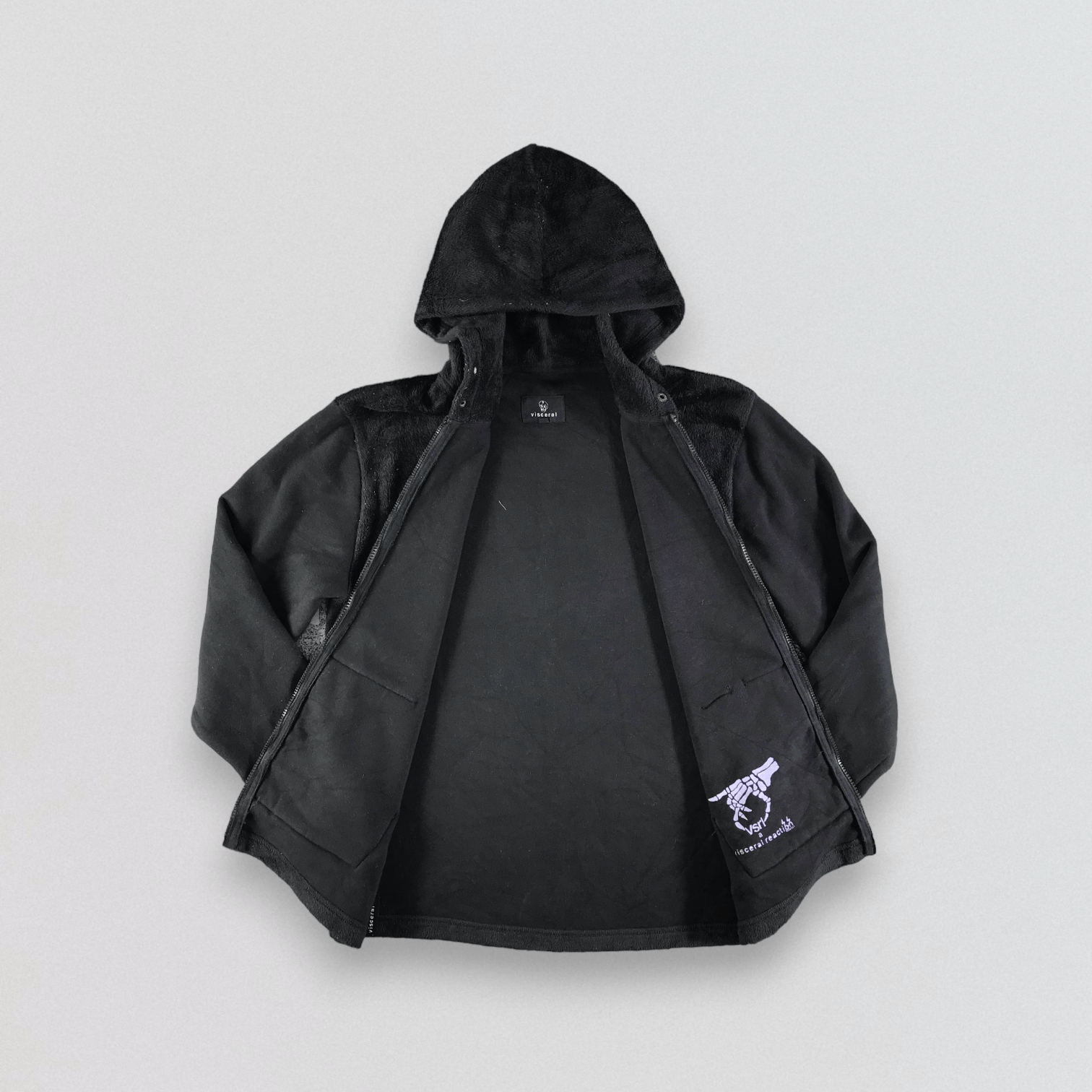 Japanese Brand Visceral Black Hoodie Fleece Sweater F340 Size US M / EU 48-50 / 2 - 2 Thumbnail