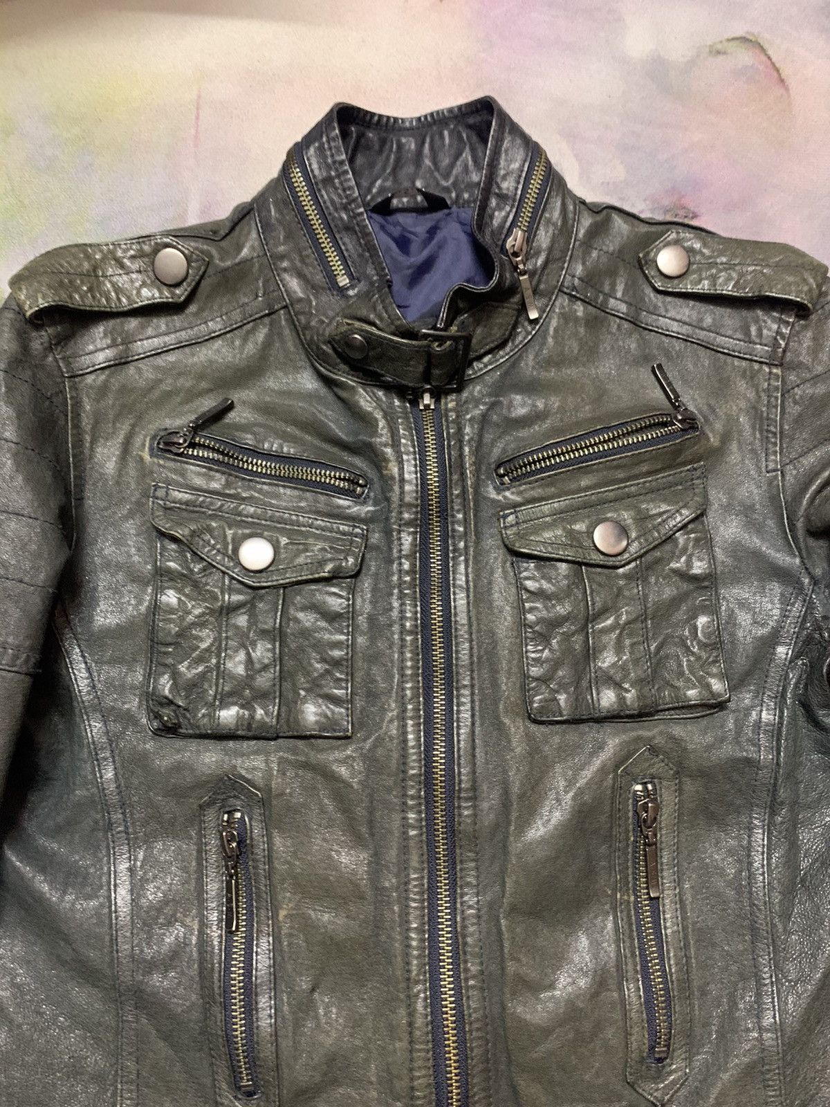 Japanese Brand Japanese Brand A.S.M Apocalypse Leather Blacked Avant-Garde Size US M / EU 48-50 / 2 - 6 Thumbnail
