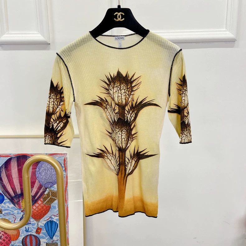 Loewe LOEWE Yellow floral half sleeve Size M / US 6-8 / IT 42-44 - 1 Thumbnail