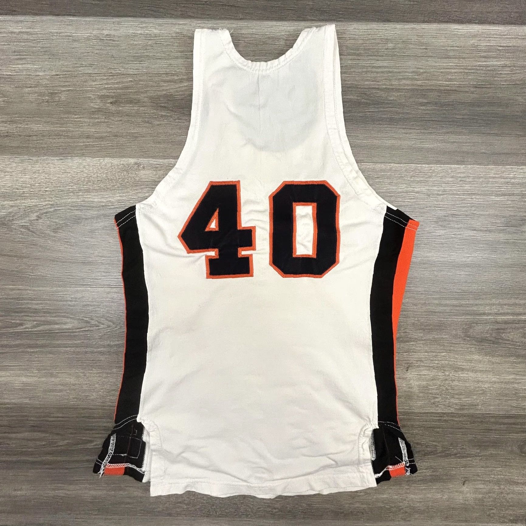 Vintage TRUE VINTAGE 60s Sand-Knit Mens Basketball Jersey Tank White 40 Jersey M Regular Sleeveless Athletic Pullover Size US M / EU 48-50 / 2 - 2 Thumbnail
