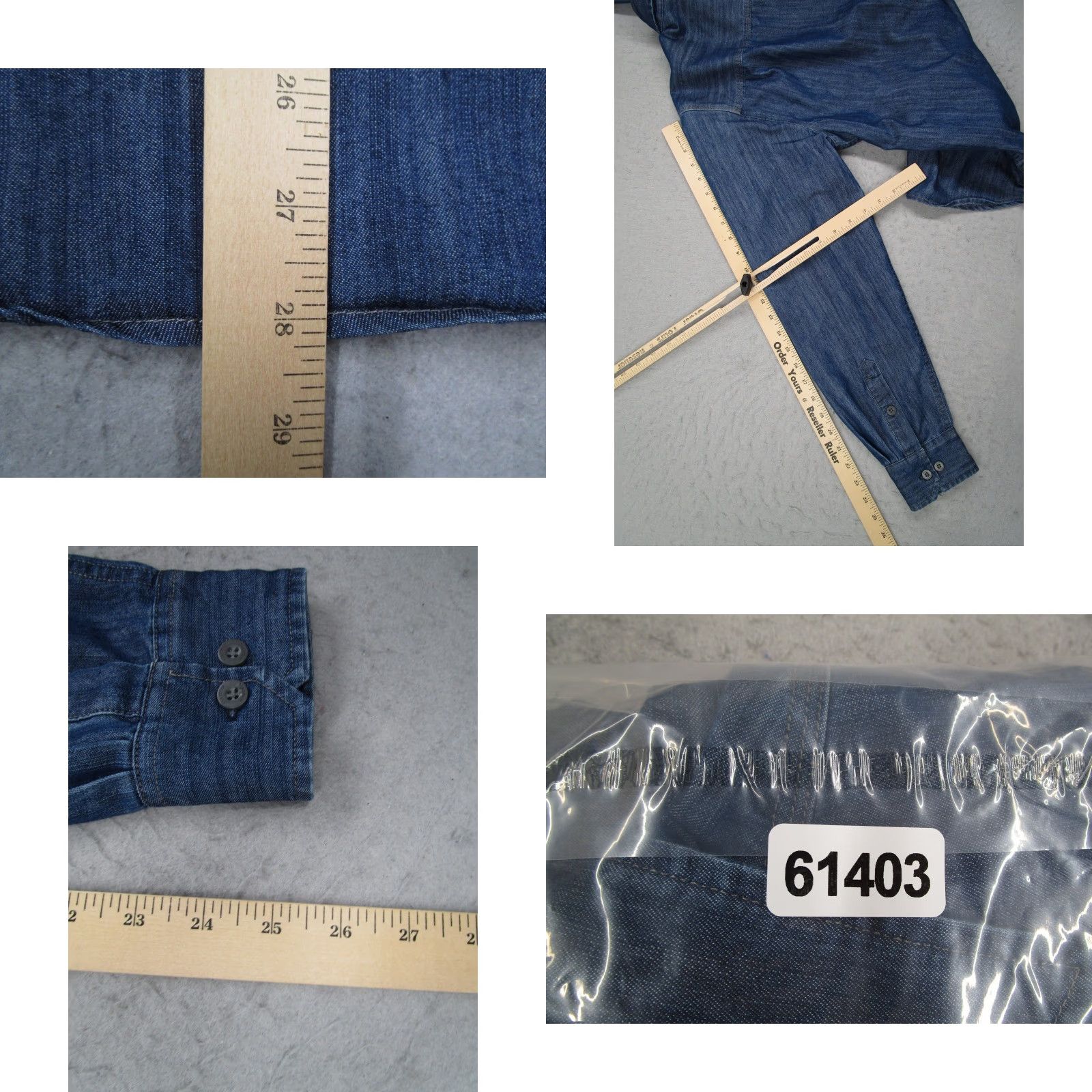 Marmot Marmot Mens Blue Long Sleeve Button-Up Shirt Chambray Medium C52550 Casual Travel Outdoor Buttons Pocket Embroidered Collar Men’s Shirt Size US M / EU 48-50 / 2 - 8 Thumbnail