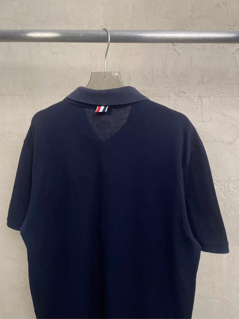Thom Browne Thom Browne size4 Blue and green pocket colored strip Polo Size US XL / EU 56 / 4 - 4 Thumbnail
