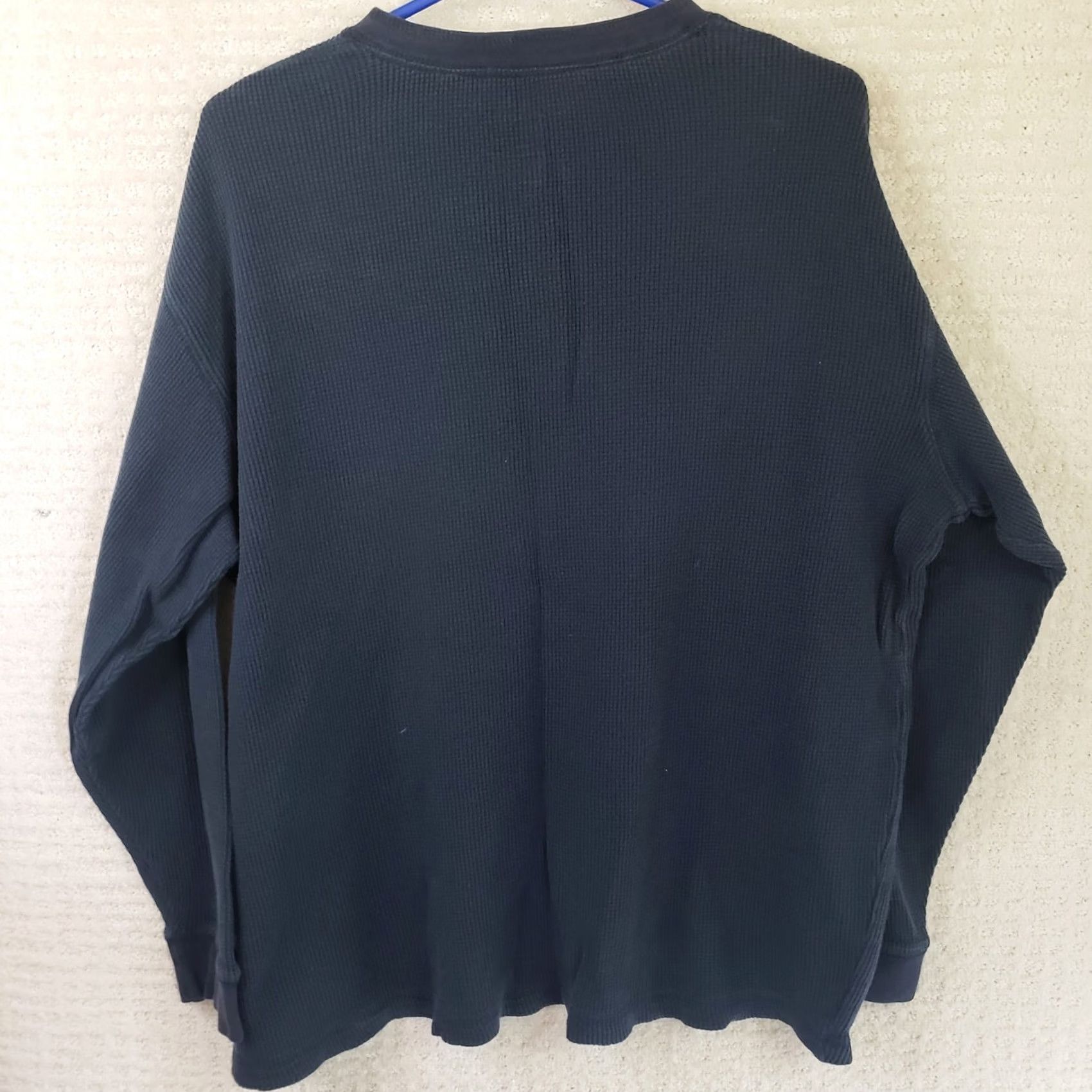 Vintage 1776 Henley Shirt Men's L Blue Waffle Knit Thermal Long Sleeve Outdoor Warm Shirt Size US L / EU 52-54 / 3 - 5 Thumbnail