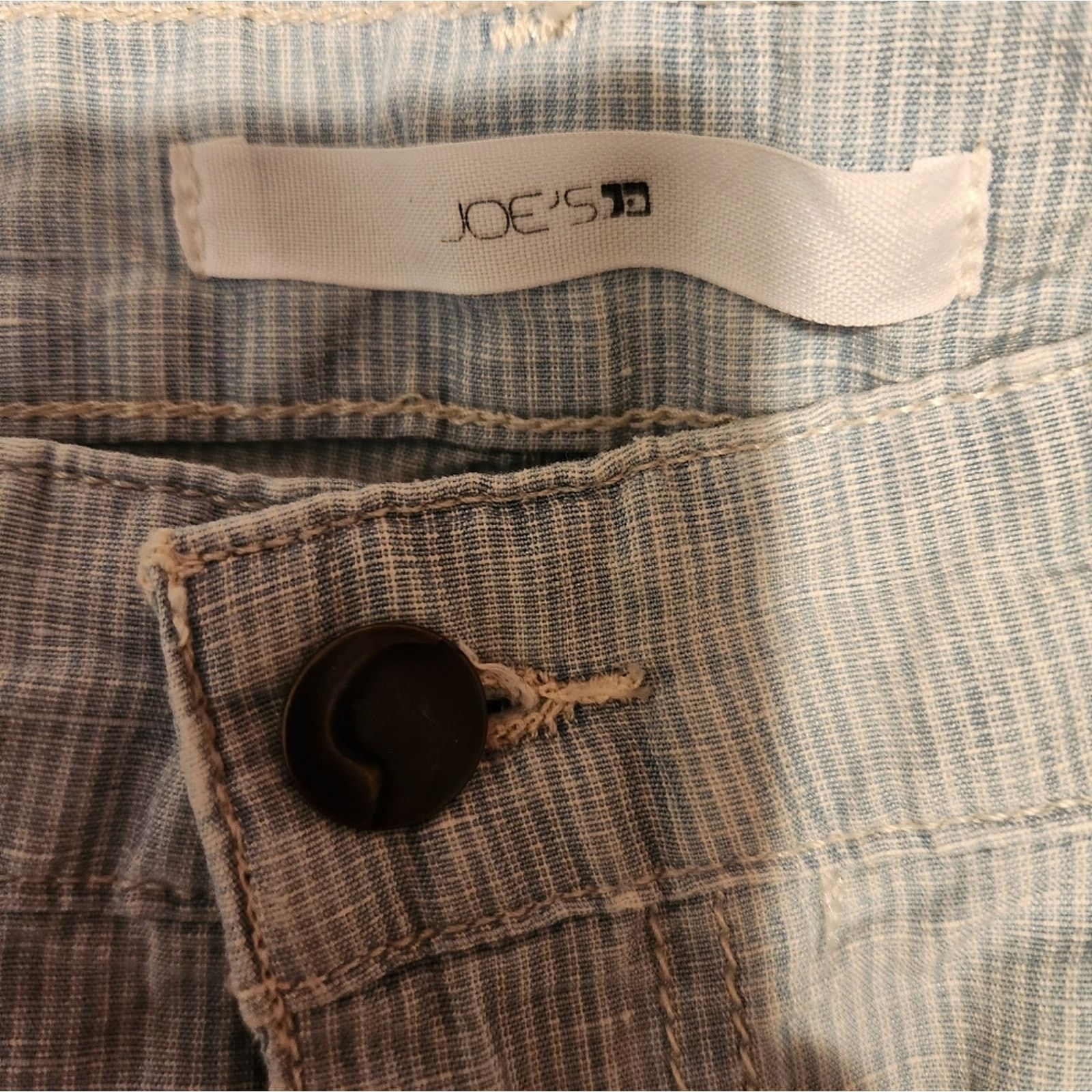Joe's Joes Jeans Weekender Linen Cotton Blend Striped Pants 28 Size 28" / US 6 / IT 42 - 7 Thumbnail