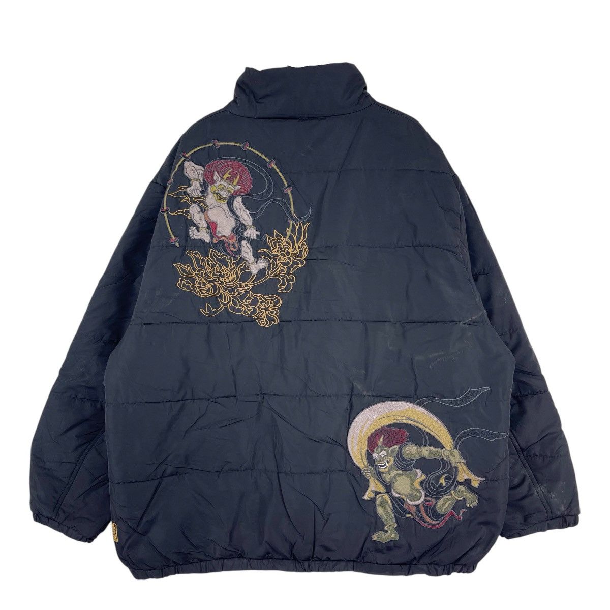 Edition Japan × Vintage Karakuri Fujin Raijin Puffer Jacket Size US XXL / EU 58 / 5 - 1 Thumbnail