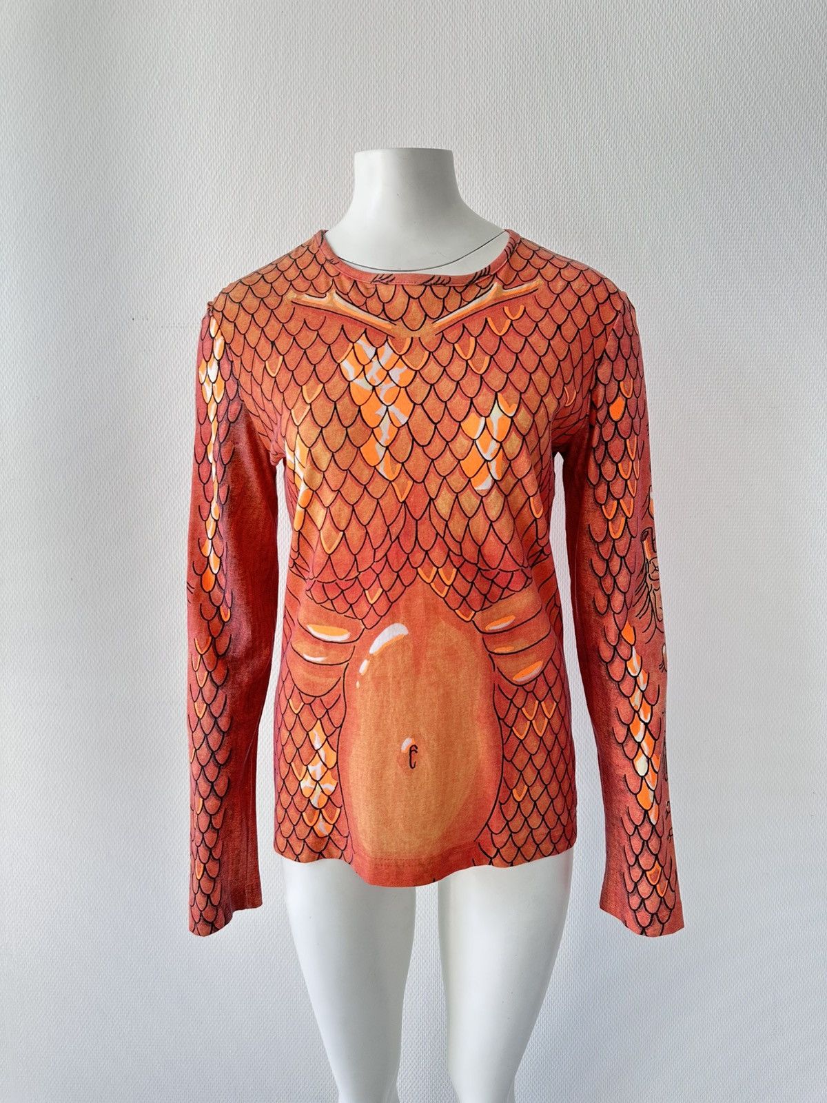 Walter Van Beirendonck Walter Van Beirendonck Spring / Summer 1998 Orange Scale Top Size US M / EU 48-50 / 2 - 6 Thumbnail