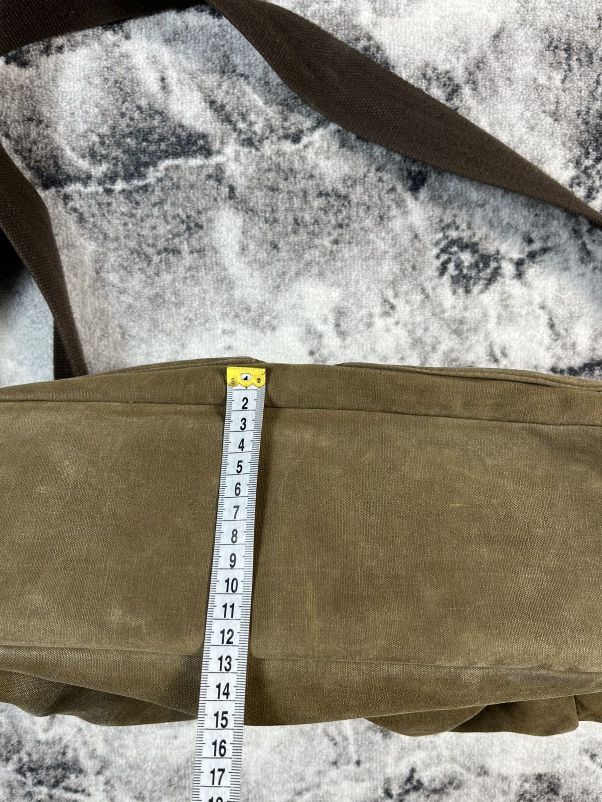 Other Vintage Canvas Messenger Bag Distressed Brown Large Size ONE SIZE - 23 Thumbnail