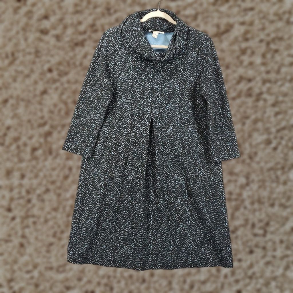 Joseph Ribkoff Joseph Ribkoff Dress Womens 10 Cowl Neck Pullover Geometric Animal Print Multicolor Knee Length Shift Sweater Dress Womens Size L / US 10 / IT 46 - 1 Thumbnail