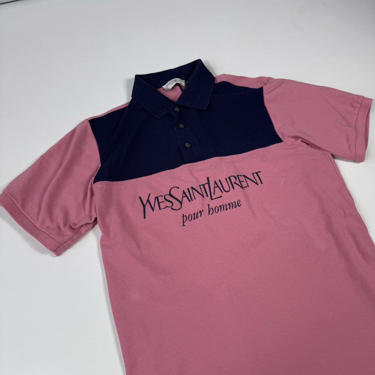 Yves Saint Laurent vintage polo yves saint laurent pour bomme big logo rare Size US S / EU 44-46 / 1 - 2 Thumbnail